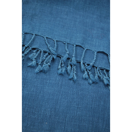 Echarpe en coton Kala - Bleu indigo moyen
