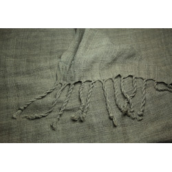 Wild silk scarf - Eucalyptus grey