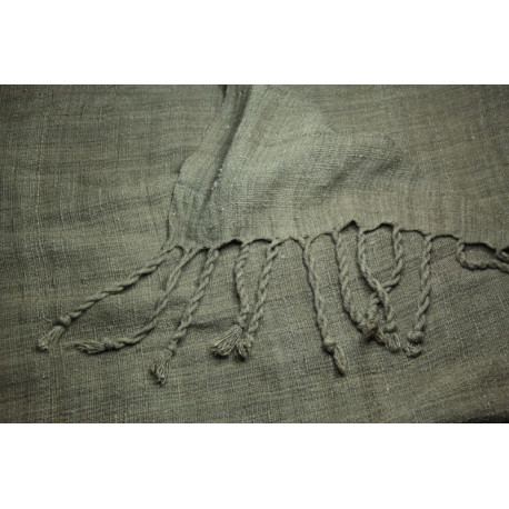 Wild silk scarf - Eucalyptus grey