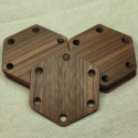 Tablettes à tisser hexagonales 6 cm - Noyer