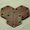 Tablettes à tisser hexagonales 6 cm - Noyer