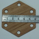 Tablettes à tisser hexagonales 6 cm - Noyer
