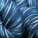Laine 12/4 - Bleu indigo en fermentation tie and dye 