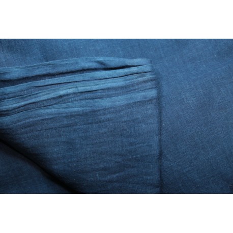 Organic cotton gauze, dyed blue with indigo 112 x 200cm