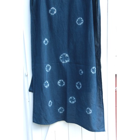 Recycled cotton scarf - Indigo blue