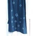 Recycled cotton scarf - Indigo blue tie dye