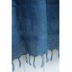 Linen scarf - medium indigo blue